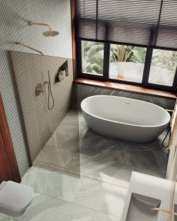 Душевая перегородка MaybahGlass MGD-696-2ш 79см бронза